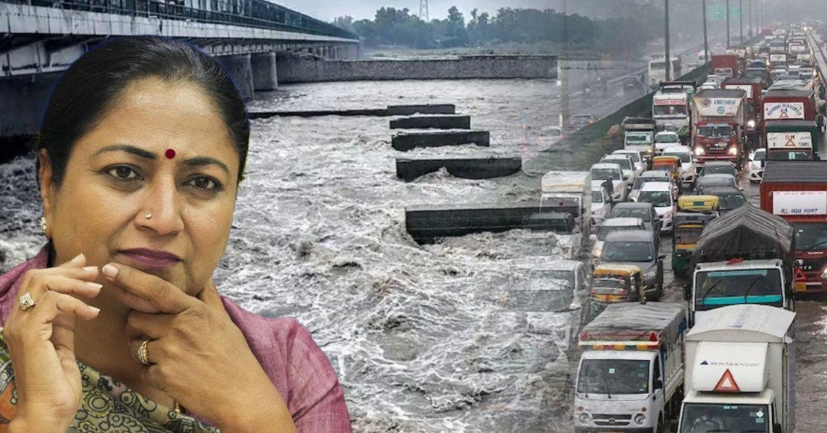  दिल्ली-एनसीआर में रातभर बारिश, यमुना का जलस्तर 205.81 मीटर; ओखला बैराज के गेट खुले, ट्रैफिक पर असर।