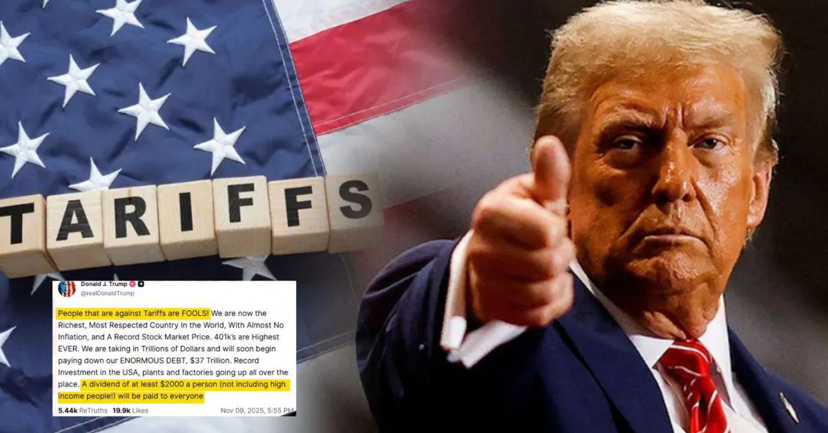 Trump का बड़ा दावा: हर अमेरिकी को मिलेगा $2,000 टैरिफ डिविडेंड   