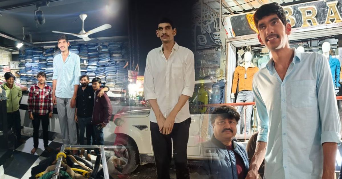 गाजियाबाद में भारत के सबसे लंबे इंसान करण सिंह का भव्य स्वागत, लोगों में उत्साह का माहौल