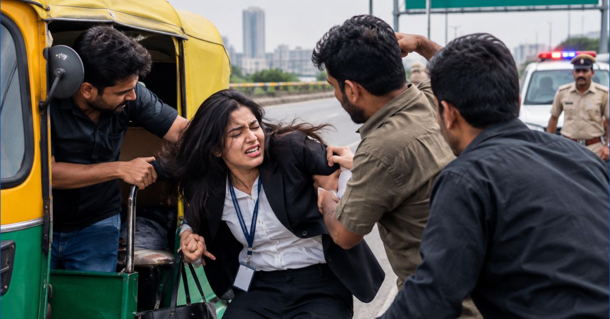 नोएडा में ऑटो से महिला मैनेजर को खींचकर मारपीट, FNG एक्सप्रेसवे पर हंगामा