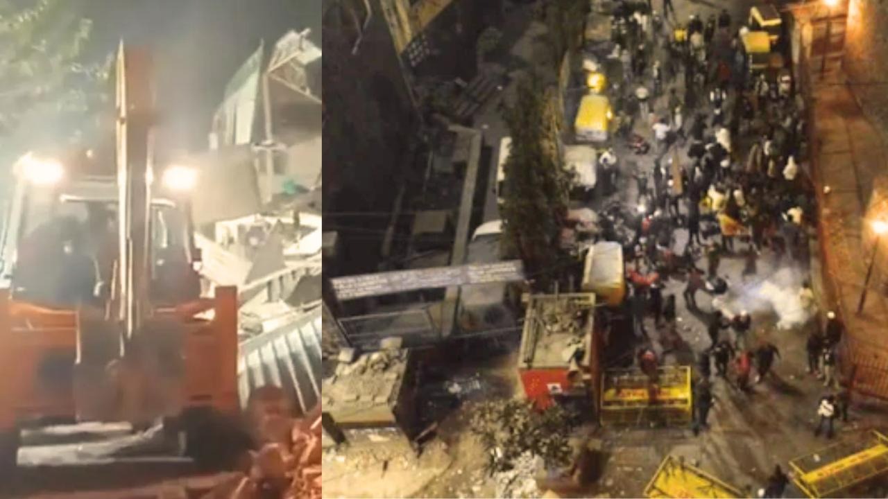 दिल्ली के तुर्कमान गेट पर बुलडोजर कार्रवाई के दौरान हंगामा, भीड़ का पथराव&mdash;हालात नियंत्रण में