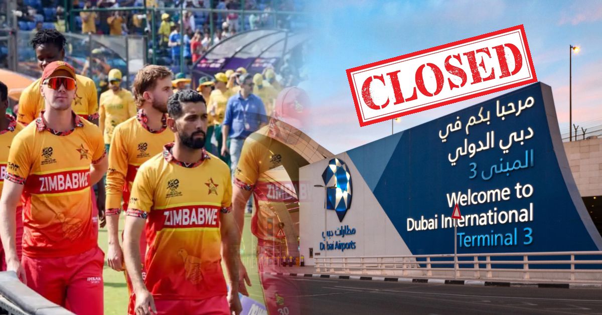 दुबई एयरपोर्ट बंद: विश्व कप के बाद घर वापसी में फंसी जिम्बाब्वे क्रिकेट टीम, यात्रा पर अनिश्चितता