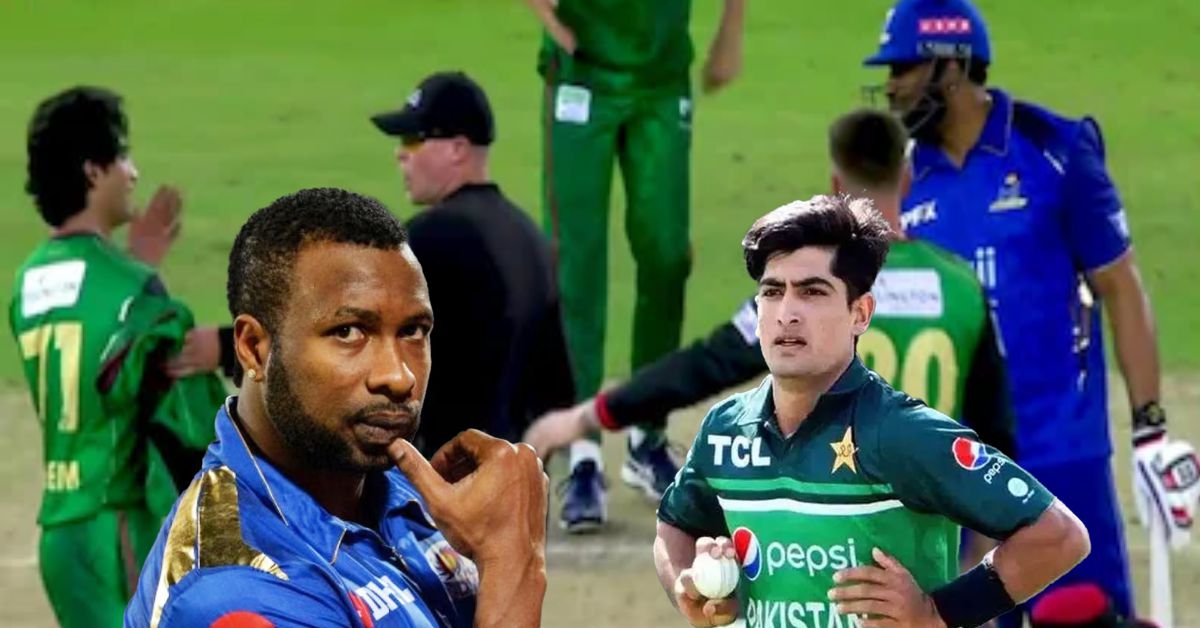 मैदान पर गरमा गया माहौल: नसीम शाह की &ldquo;आंख दिखाने&rdquo; वाली हरकत पर पोलार्ड का रिएक्शन वायरल