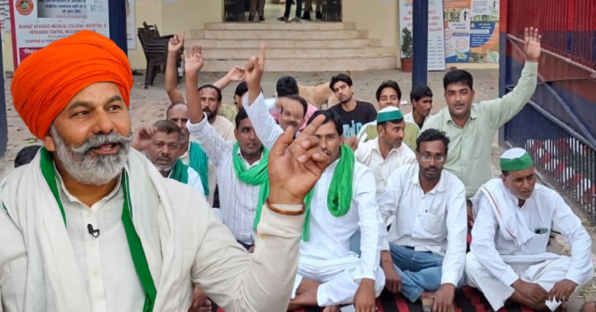 राकेश टिकैत की गिरफ्तारी से यूपी में बवाल, लखनऊ से मुरादाबाद तक किसानों का जोरदार विरोध प्रदर्शन