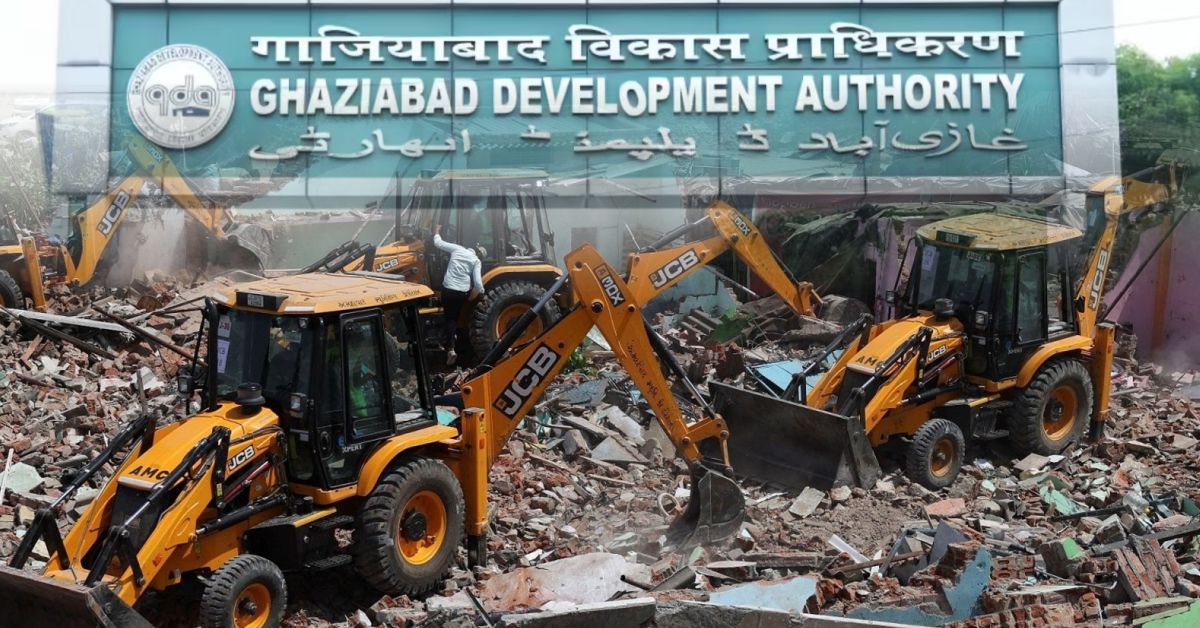गाजियाबाद में गरजा बुलडोजर: GDA ने महरौली, सिद्धार्थ विहार और प्रताप विहार में ध्वस्त किए अवैध निर्माण