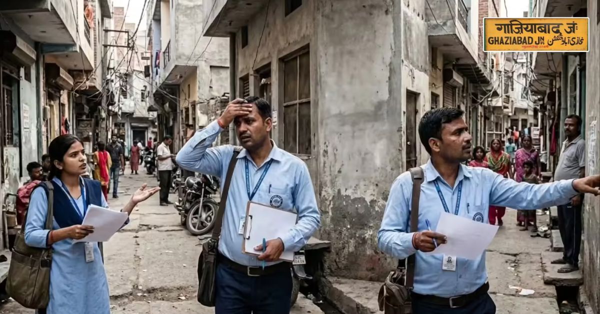 गाजियाबाद के खोड़ा में जनगणना कर्मचारियों की बढ़ी मुश्किलें, बिना एड्रेस सिस्टम बना बड़ी चुनौती