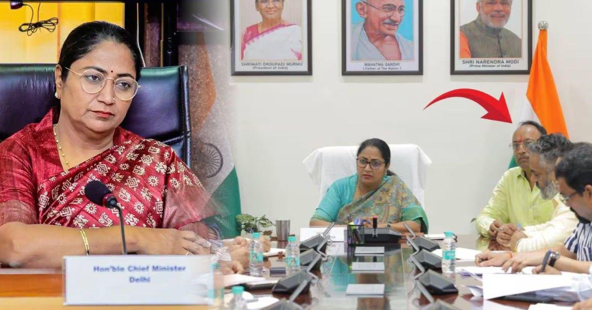 दिल्ली CM रेखा गुप्ता पर विवाद: आधिकारिक मीटिंग में पति की मौजूदगी से बवाल