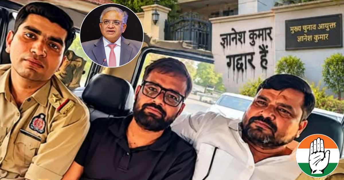आगरा में CEC ज्ञानेश कुमार के घर प्रदर्शन, दो कार्यकर्ता गिरफ्तार