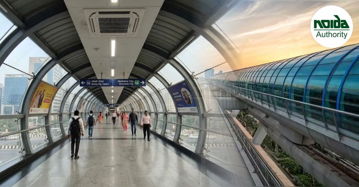 Noida Skywalk: सेक्टर-51 और 52 मेट्रो को जोड़ने वाला AC स्काईवॉक 25 अगस्त तक खुलेगा