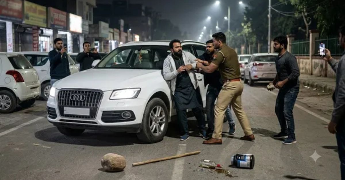 गाजियाबाद के इंदिरापुरम में Audi को लेकर बवाल, युवक की पिटाई का वीडियो वायरल