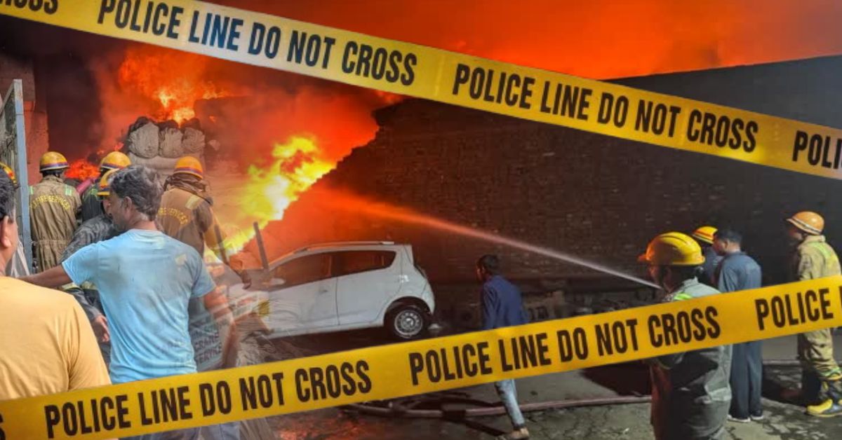 गाजियाबाद के लाल कुआं इंडस्ट्रियल एरिया में भीषण आग, दो फैक्ट्रियां चपेट में
