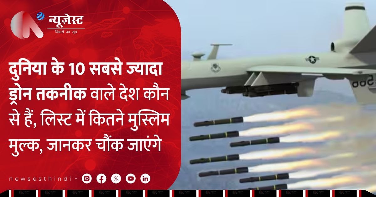 दुनिया के 10 सबसे ज्यादा ड्रोन तकनीक वाले देश कौन से हैं, लिस्ट में कितने मुस्लिम मुल्क, जानकर चौंक जाएंगे!