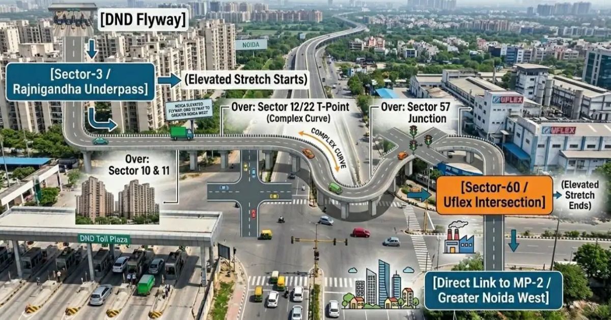 नोएडा को जाम से राहत देने की तैयारी, DND से सेक्टर 60 तक बनेगा 6 लेन एलिवेटेड रोड