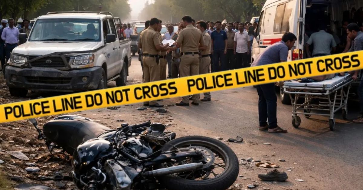 ग्रेटर नोएडा में तेज रफ्तार कार का कहर, कुर्सियों पर बैठे दो लोगों को रौंदकर चालक फरार