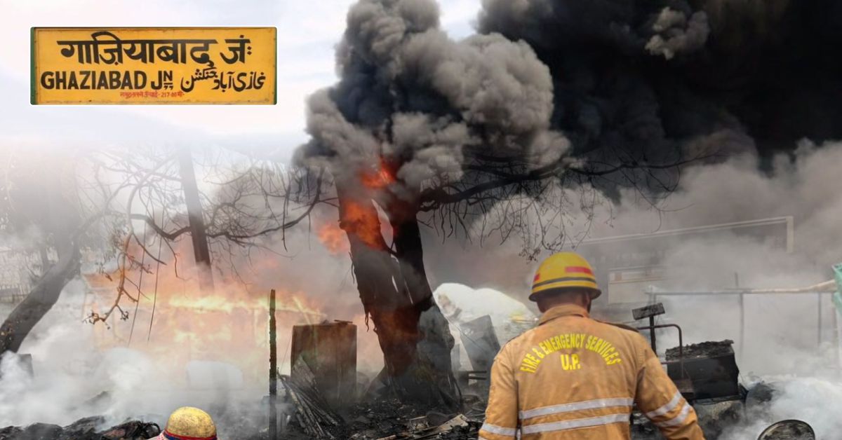 गाजियाबाद वसुंधरा में आग से 5 झुग्गियां राख, समय रहते टला बड़ा हादसा