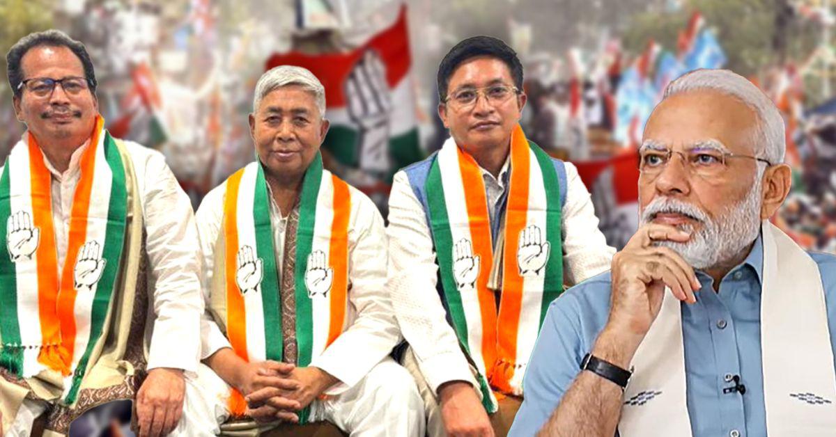 मणिपुर में तीन BJP नेता कांग्रेस में शामिल, पार्टी की ताकत बढ़ी