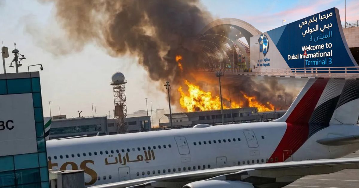 दुबई एयरपोर्ट के पास ड्रोन हमला: आग, फ्लाइट्स पर असर और बढ़ती वैश्विक चिंता