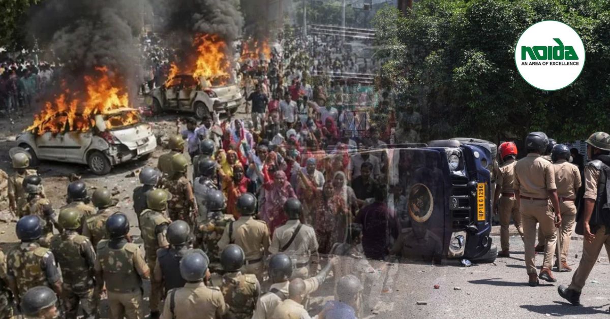 Noida सेक्टर-80 में फिर भड़का श्रमिक आंदोलन, पत्थरबाजी से हालात तनावपूर्ण